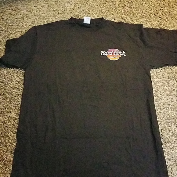 Unisex adult Hard Rock Cafe Vegas backprint T-shirt - Picture 1 of 4